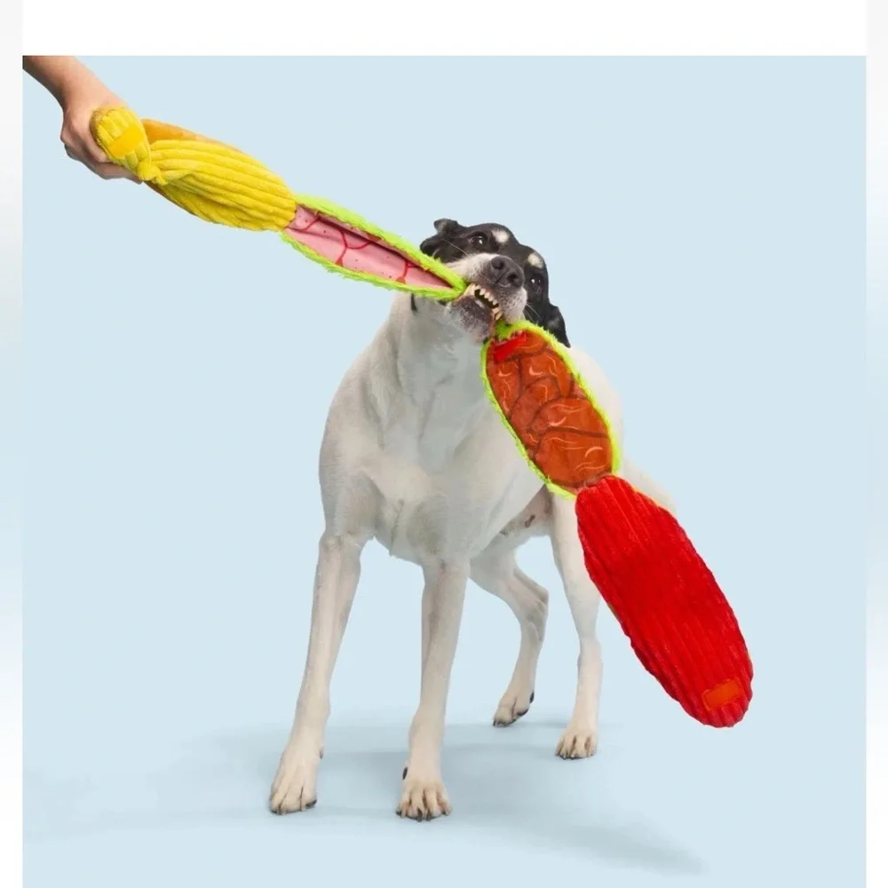 Bark Box Big Bite‎ Hoagie Plush Squeaky Crinkle Dog Toy All Size